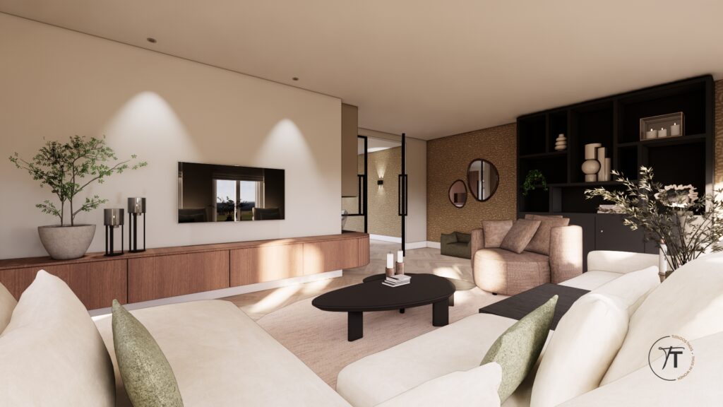 nterieurontwerp in uitvoering in Vasse – keuken en woonkamerontwerp