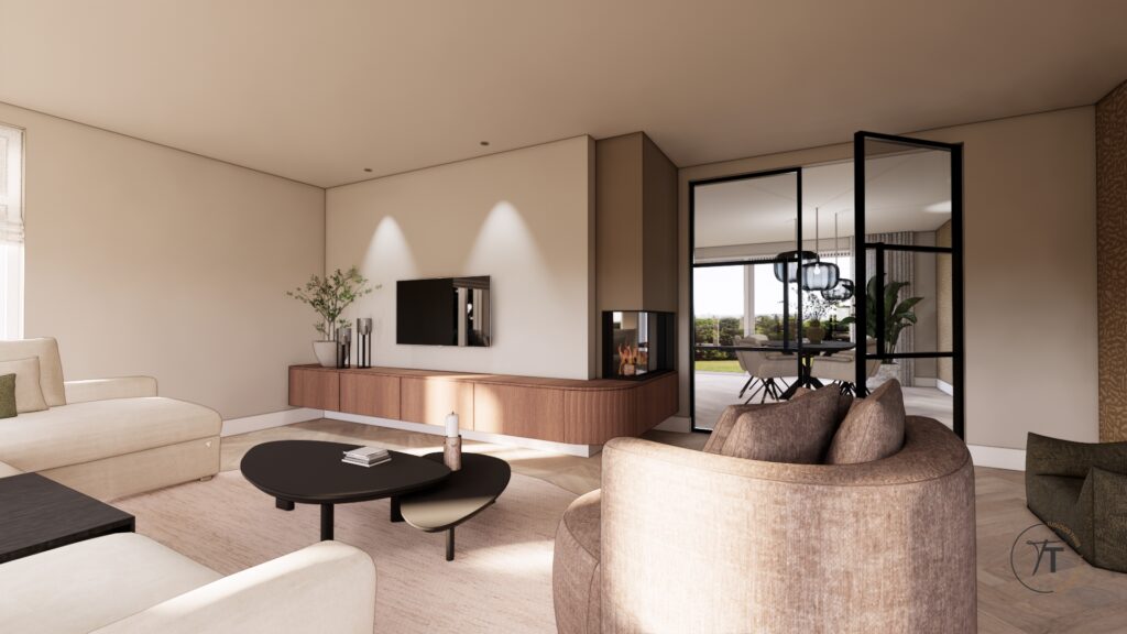 nterieurontwerp in uitvoering in Vasse – keuken en woonkamerontwerp