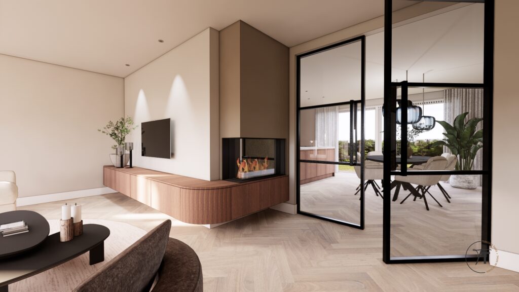 nterieurontwerp in uitvoering in Vasse – keuken en woonkamerontwerp